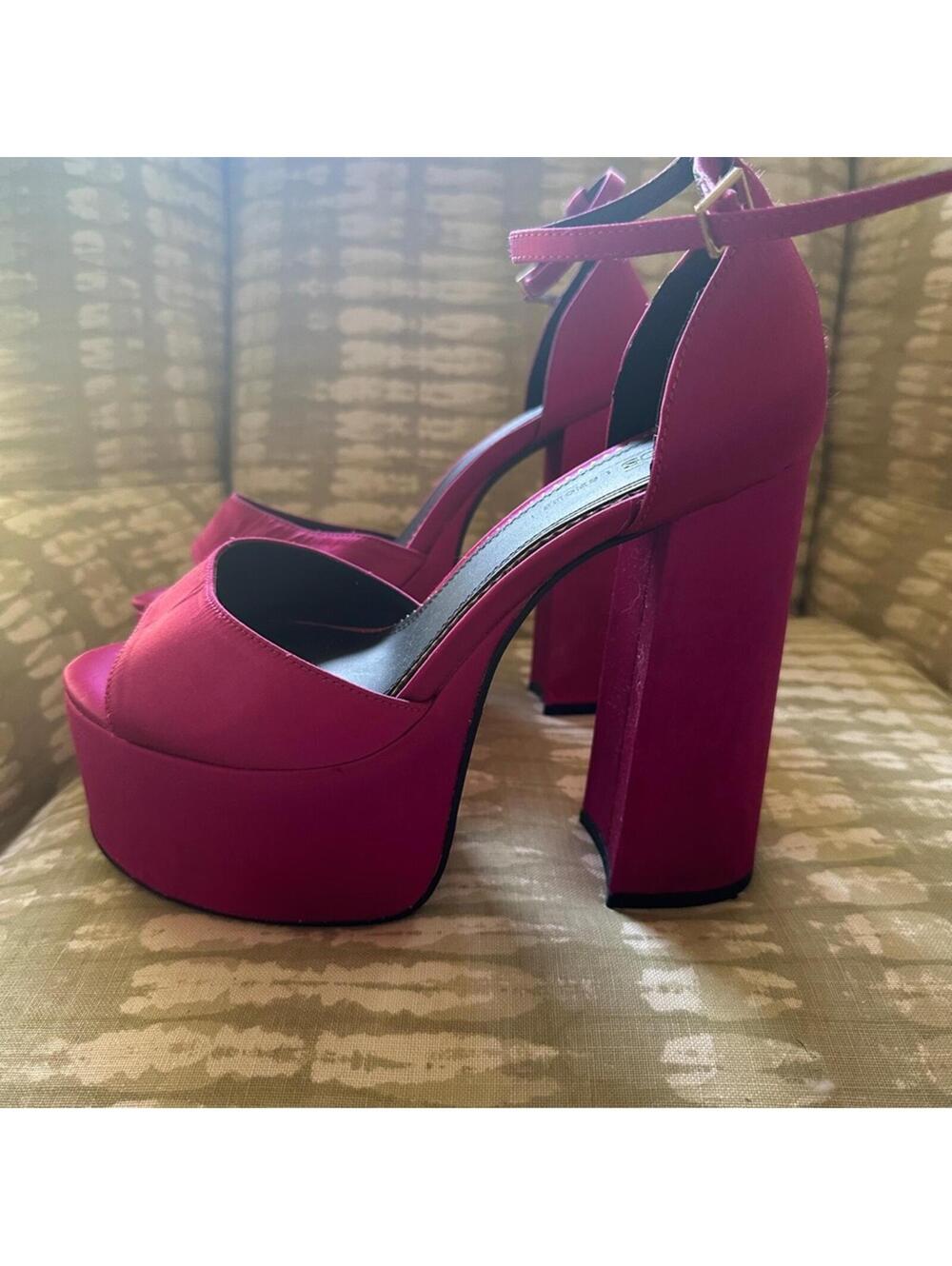 ASOS Magenta Platform Pumps - Picture 2 of 8